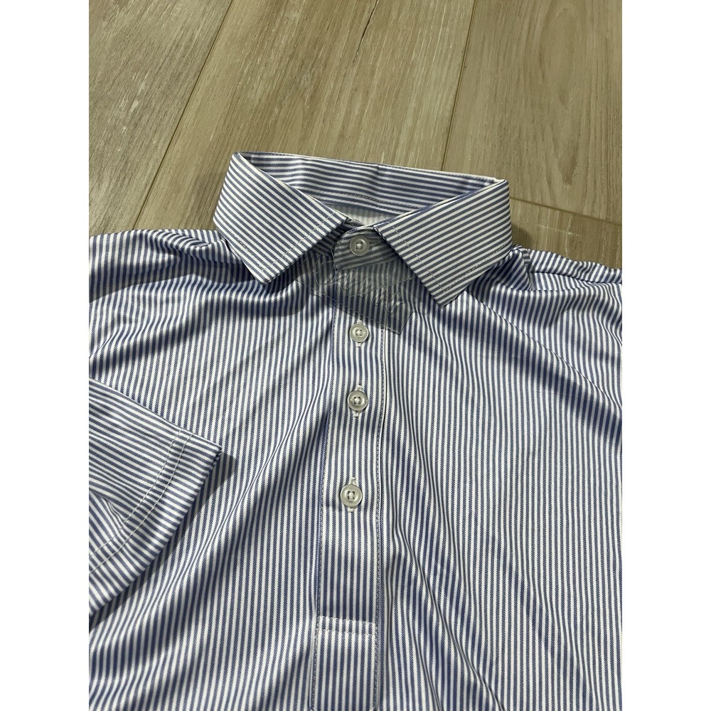 Collars and Co  Collar Polo Striped Pattern Size S Blue/white